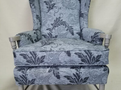 Grey Wingback Chair
